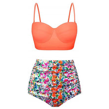 Load image into Gallery viewer, Women Swimsuits Vintage Push Up Polka Dot Plus Size Bathing Suits High Waist Bikini Underwire High Waist Swimsuit Bathing Suits Bikini Women Swimsuits Vintage Push Up Bathing Suits