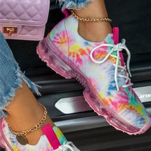 将图片加载到图库查看器,Women Trendy Sneakers Fashion Cushion Lace Up Running Sport Sneakers Outdoor Sport Shoes Spring Summer Couple Cushion Flats Training Running Breathable Sneakers