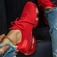 将图片加载到图库查看器,Women Trendy Sneakers Fashion Cushion Lace Up Running Sport Sneakers Outdoor Sport Shoes Spring Summer Couple Cushion Flats Training Running Breathable Sneakers