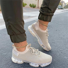 将图片加载到图库查看器,Women Trendy Sneakers Fashion Cushion Lace Up Running Sport Sneakers Outdoor Sport Shoes Spring Summer Couple Cushion Flats Training Running Breathable Sneakers