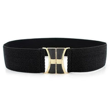将图片加载到图库查看器,Women Vintage Stretch Belt Unique Black Elastic Design Stretchy Luxury Waistband Stylish Women Waist Belts