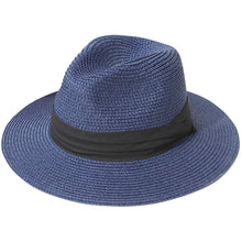 Load image into Gallery viewer, Women Wide Brim Straw Panama Roll up Hat