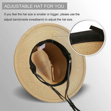 Load image into Gallery viewer, Women Wide Brim Straw Panama Roll up Hat
