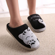 Load image into Gallery viewer, Women Winter Home Fur Slippers Cat Non-Slip Soft Warm House Indoor Bedroom Men Couples Memory Foam Floor Shoes Fluffy Slippers For Women Indoor Warm Furry Bedroom Slippers With Non Slip Outsole