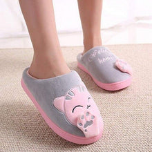 将图片加载到图库查看器,Women Winter Home Slippers Cat Shoes Non-Slip Soft Winter Warm House Slippers Indoor Bedroom Couples Shoes Womens Slippers Slip On Memory Foam House Outdoor Indoor Warm Fuzzy Plush Slippers