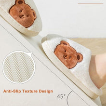 Load image into Gallery viewer, Women Winter Warm Fur Slippers Mens House Shoes Comfort Flat Heel Home Indoor Bedroom Warm Soft Cozy Fleece Lining House Slippers Memory Foam Slippers Winter Bedroom Shoes
