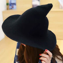 将图片加载到图库查看器,Women Winter Warm Knitted Wool Witch Hat Cap