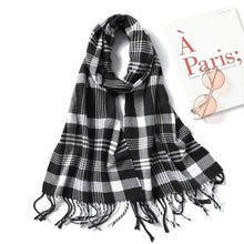 Load image into Gallery viewer, Women Winter Warm Scarf Shawl Fashion Plain Soft Long Scarves For Women Casual Wear Travel Friendly Scarfs Warm Winter Scarf Double Sided Thick Shawl Women Students Scarf