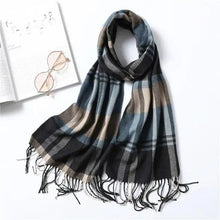 Load image into Gallery viewer, Women Winter Warm Scarf Shawl Fashion Plain Soft Long Scarves For Women Casual Wear Travel Friendly Scarfs Warm Winter Scarf Double Sided Thick Shawl Women Students Scarf