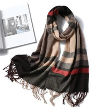 Load image into Gallery viewer, Women Winter Warm Scarf Shawl Fashion Plain Soft Long Scarves For Women Casual Wear Travel Friendly Scarfs Warm Winter Scarf Double Sided Thick Shawl Women Students Scarf