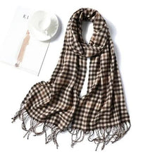 Load image into Gallery viewer, Women Winter Warm Scarf Shawl Fashion Plain Soft Long Scarves For Women Casual Wear Travel Friendly Scarfs Warm Winter Scarf Double Sided Thick Shawl Women Students Scarf