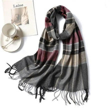 Load image into Gallery viewer, Women Winter Warm Scarf Shawl Fashion Plain Soft Long Scarves For Women Casual Wear Travel Friendly Scarfs Warm Winter Scarf Double Sided Thick Shawl Women Students Scarf
