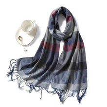 Load image into Gallery viewer, Women Winter Warm Scarf Shawl Fashion Plain Soft Long Scarves For Women Casual Wear Travel Friendly Scarfs Warm Winter Scarf Double Sided Thick Shawl Women Students Scarf