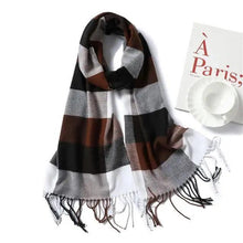 Load image into Gallery viewer, Women Winter Warm Scarf Shawl Fashion Plain Soft Long Scarves For Women Casual Wear Travel Friendly Scarfs Warm Winter Scarf Double Sided Thick Shawl Women Students Scarf