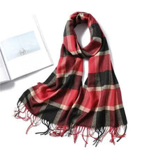 Load image into Gallery viewer, Women Winter Warm Scarf Shawl Fashion Plain Soft Long Scarves For Women Casual Wear Travel Friendly Scarfs Warm Winter Scarf Double Sided Thick Shawl Women Students Scarf