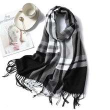 Load image into Gallery viewer, Women Winter Warm Scarf Shawl Fashion Plain Soft Long Scarves For Women Casual Wear Travel Friendly Scarfs Warm Winter Scarf Double Sided Thick Shawl Women Students Scarf