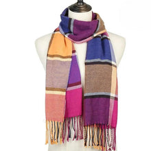 Load image into Gallery viewer, Women Winter Warm Scarf Shawl Fashion Plain Soft Long Scarves For Women Casual Wear Travel Friendly Scarfs Warm Winter Scarf Double Sided Thick Shawl Women Students Scarf