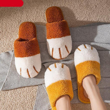 Load image into Gallery viewer, Women Winter Warm Slippers Indoor Bedroom House Flat Floor Plush Shoes Non Slip Fluffy Slippers Cute Cat Fur Slippers Slip on Memory Foam House Outdoor Indoor Warm Fuzzy Plush Fleece Lining Bedroom Comfy Home Living Room Shoes