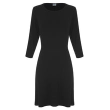 Load image into Gallery viewer, Women's A-Line Bamboo Viscose Dress in Black