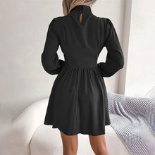 Load image into Gallery viewer, Women's A Line Turtleneck Mini Dress