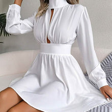 Load image into Gallery viewer, Women's A Line Turtleneck Mini Dress