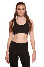 Load image into Gallery viewer, New Women's Bamboo Padded Sports Bra in Black