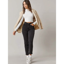 将图片加载到图库查看器,Women's Basic Mock Neck Long Sleeve Top