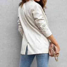 Load image into Gallery viewer, Women's Blazer Warm Breathable Outdoor Office Street Pocket Single Breasted Turndown