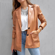Load image into Gallery viewer, Women's Blazer Warm Breathable Outdoor Office Street Pocket Single Breasted Turndown