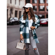 Load image into Gallery viewer, Women's Blouse Shirt Shacket Button Pocket Long Sleeve