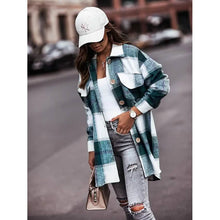 Load image into Gallery viewer, Women's Blouse Shirt Shacket Button Pocket Long Sleeve