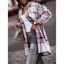 Load image into Gallery viewer, Women's Blouse Shirt Shacket Button Pocket Long Sleeve