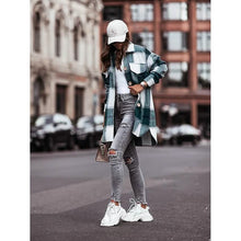 Load image into Gallery viewer, Women's Blouse Shirt Shacket Button Pocket Long Sleeve