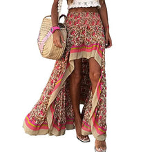 Load image into Gallery viewer, Women's Boho Floral Print Long Skirt
