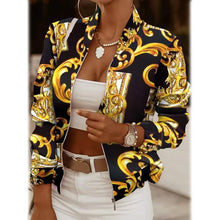 将图片加载到图库查看器,Women's Bomber Jacket Casual