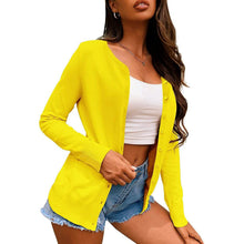 Load image into Gallery viewer, Women's Button Down Crew Neck Long Sleeve Soft Knit Cardigan Sweaters