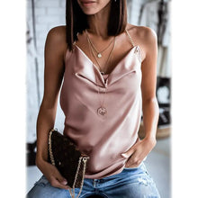 将图片加载到图库查看器,Women's Camisole Solid Colored Backless V Neck Basic Top