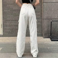 Load image into Gallery viewer, Women's Cargo Trouser Mid Waist Pants