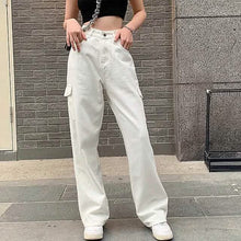 Load image into Gallery viewer, Women's Cargo Trouser Mid Waist Pants