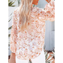 Load image into Gallery viewer, Womens Casual Boho Floral Print V Neck Long Sleeve Loose Blouse