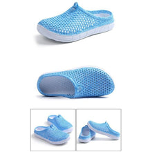 Load image into Gallery viewer, Womens Casual Clogs Breathable Beach Sandals Slippers Summer Slip On Women Flip Flops Home Shoes Breathable Water Shoes Beach Sandals Lightweight Slip-On Clogs