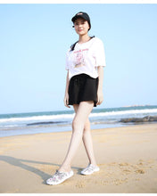 将图片加载到图库查看器,Womens Casual Clogs Breathable Beach Sandals Valentine Slippers Summer Slip On Women Flip Flops Shoes Sandals Quick Drying Slippers Walking Lightweight Rain Beach Summer Pool Water Shoes
