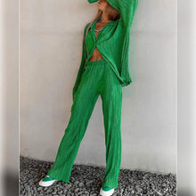 Load image into Gallery viewer, Women's Casual Long Sleeve Button Blouse Top Wide Leg Loose Streetwear Loungewear