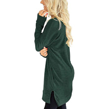 Load image into Gallery viewer, Womens Casual Long Sleeves Solid V-Neck Tunics Shirt Tops with Pockets