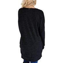 Load image into Gallery viewer, Womens Casual Long Sleeves Solid V-Neck Tunics Shirt Tops with Pockets