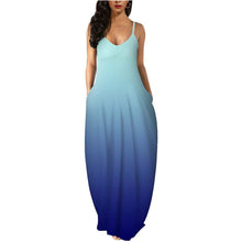 Load image into Gallery viewer, Womens Casual Sleeveless Plus Size Loose Plain Long Maxi Dress with Pockets