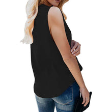Load image into Gallery viewer, Womens Casual Summer Tie Sleeve Wrap V Neck Chiffon Blouses Tops Shirts