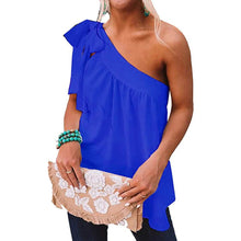 将图片加载到图库查看器,Women's Casual Tie One Shoulder Top