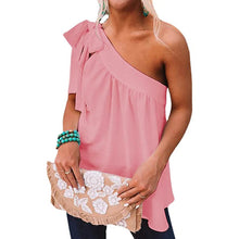 将图片加载到图库查看器,Women's Casual Tie One Shoulder Top