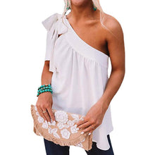 将图片加载到图库查看器,Women's Casual Tie One Shoulder Top